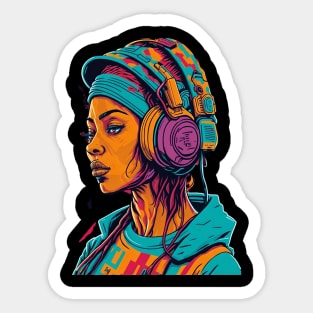 Music Retro Art Sticker